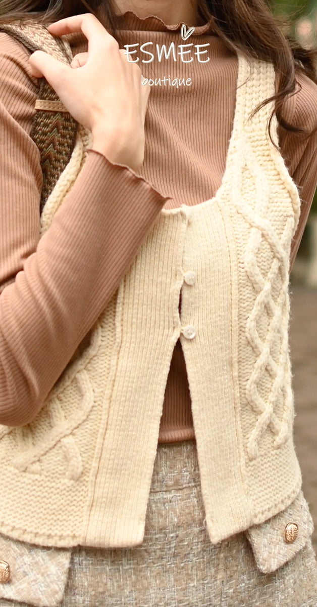 Always Be Mine Cable Knit Vest